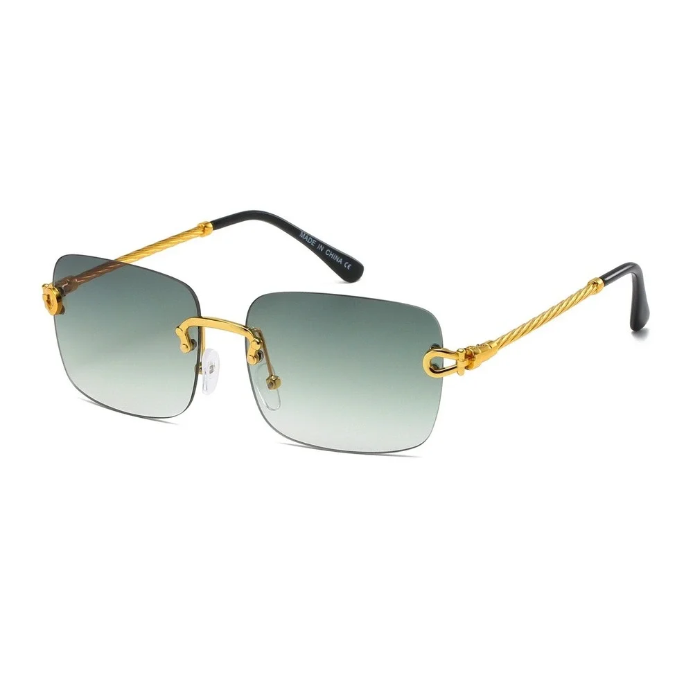 Men Sunglasses Fashion‎ Designer Classy Sophisticated Green Lens Retro Vintage